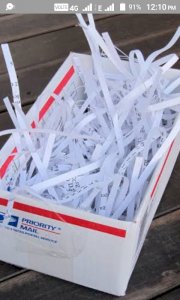 Shredded paper/paper scrab