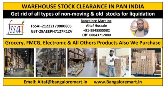 Warehouse Non Moving Stock Buyers in Bangalore 