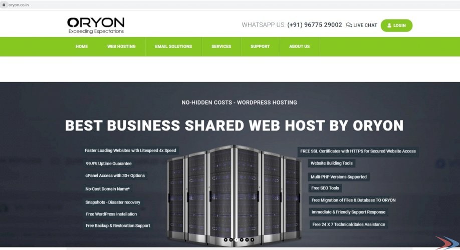 ORYON | Web Hosting, Cloud- Email Hosting, Managed and Unmanaged VPS, AWS Cloud, Domain Registration, G Suite & Office-365