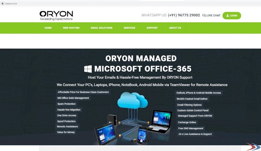 ORYON | Web Hosting, Cloud- Email Hosting, Managed and Unmanaged VPS, AWS Cloud, Domain Registration, G Suite & Office-365