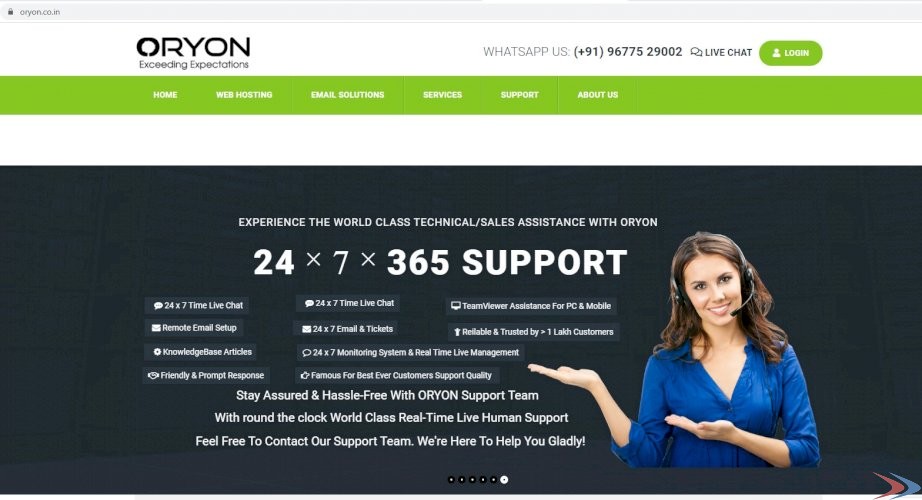 ORYON | Web Hosting, Cloud- Email Hosting, Managed and Unmanaged VPS, AWS Cloud, Domain Registration, G Suite & Office-365