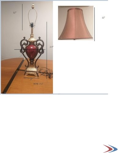 Imported Antique Ceramic Lamp with shade