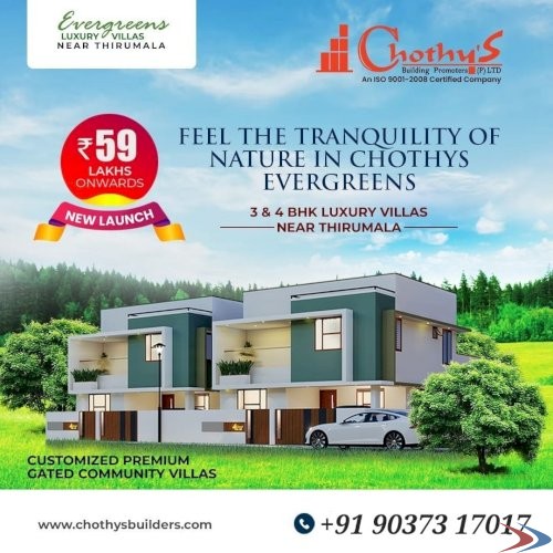 Chothys Evergreens Villa Near Thirumala 9037317017