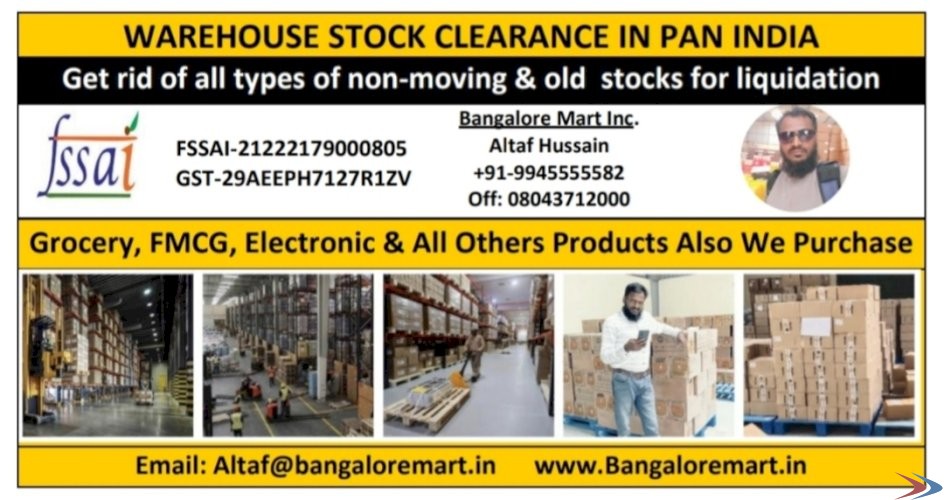 Warehouse Non Moving Stock Buyers in Bangalore 